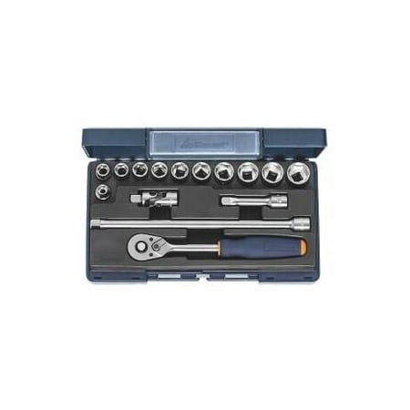 Garant 15 Pc 3/8 inch Drive Socket Set, 6 pt, 8 mm to 19 mm 633812 6